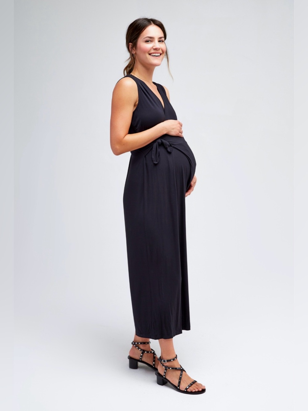 Nom Maternity Cropped Jumpsuit